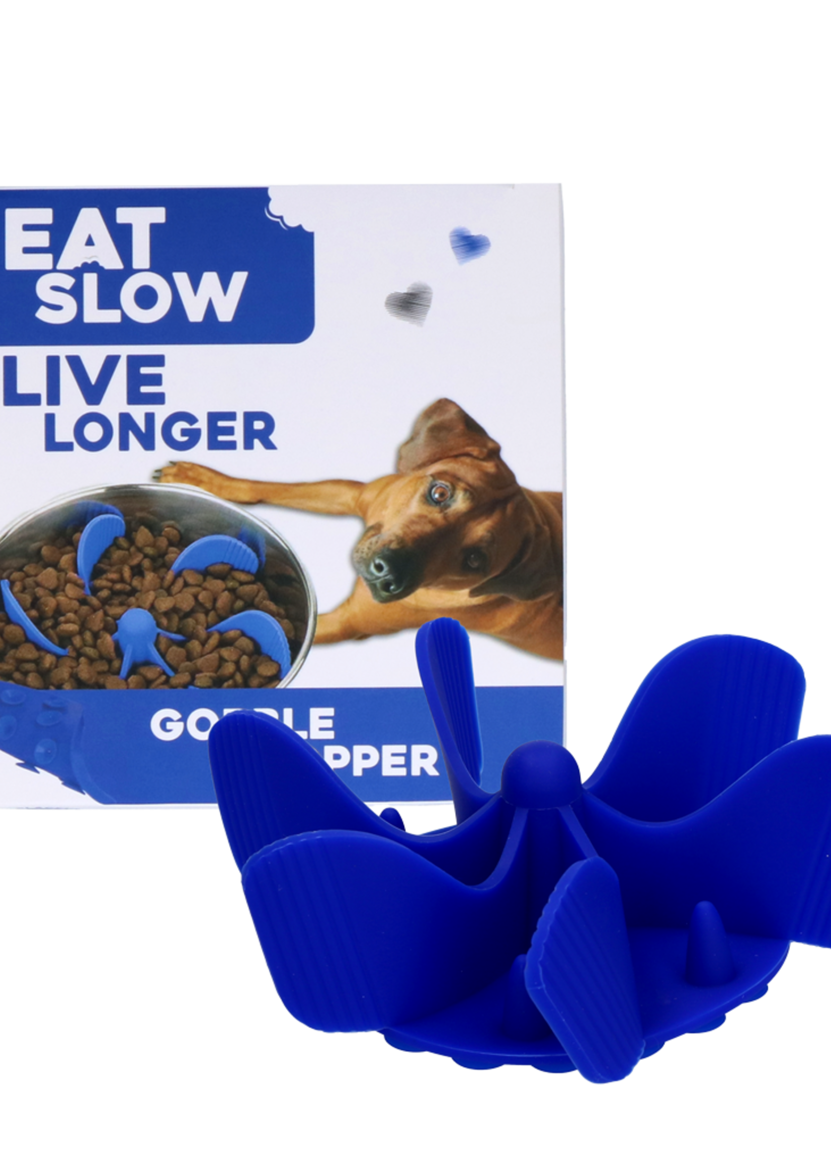 Eat Slow Live Longer Eat Slow Live Longer Gobble Stopper Blauw M