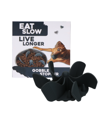 Eat Slow Live Longer Eat Slow Live Longer Gobble Stopper Grijs M