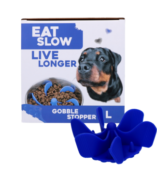 Eat Slow Live Longer Eat Slow Live Longer Gobble Stopper Blauw L