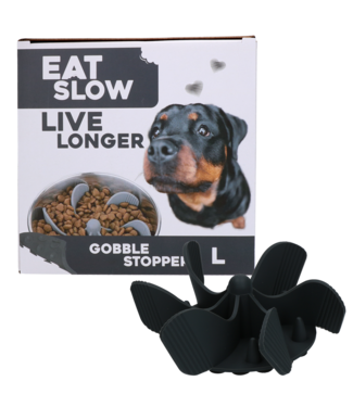 Eat Slow Live Longer Eat Slow Live Longer Gobble Stopper Grijs L