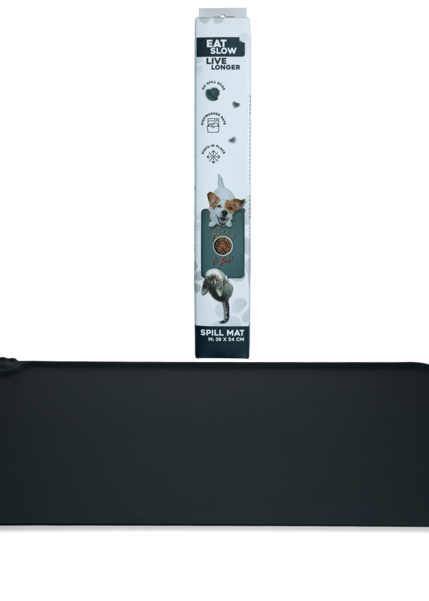 Eat Slow Live Longer Eat Slow Live Longer Spill Mat M Grijs