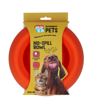 Excellent Pets Excellent Pets No-Spill Bowl 800ml Oranje M