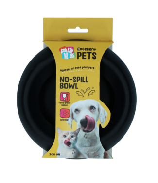 Excellent Pets Excellent Pets No-Spill Bowl 300ml Antraciet S