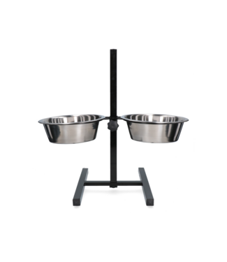 Merkloos Voer en drinkbak RVS T-standaard Ø 25 cm (2,8 l)