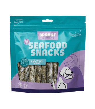 Braaaf Braaaf Seafood Zalm Roll Sticks - 12 cm (175 gr)