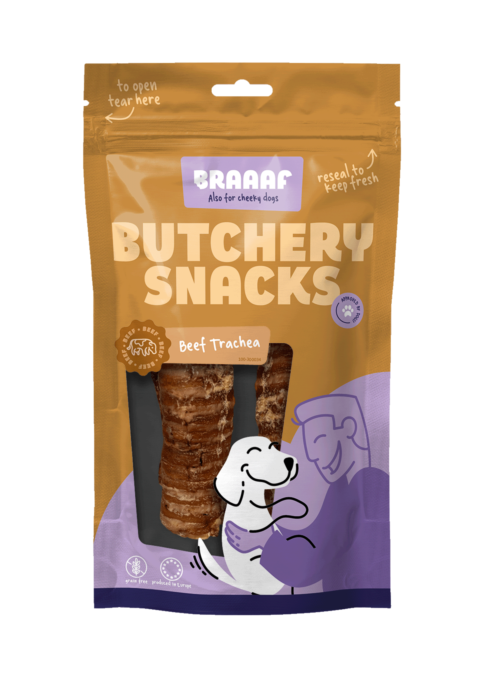 Braaaf Braaaf Butchery Snacks Runderluchtpijp 85 g