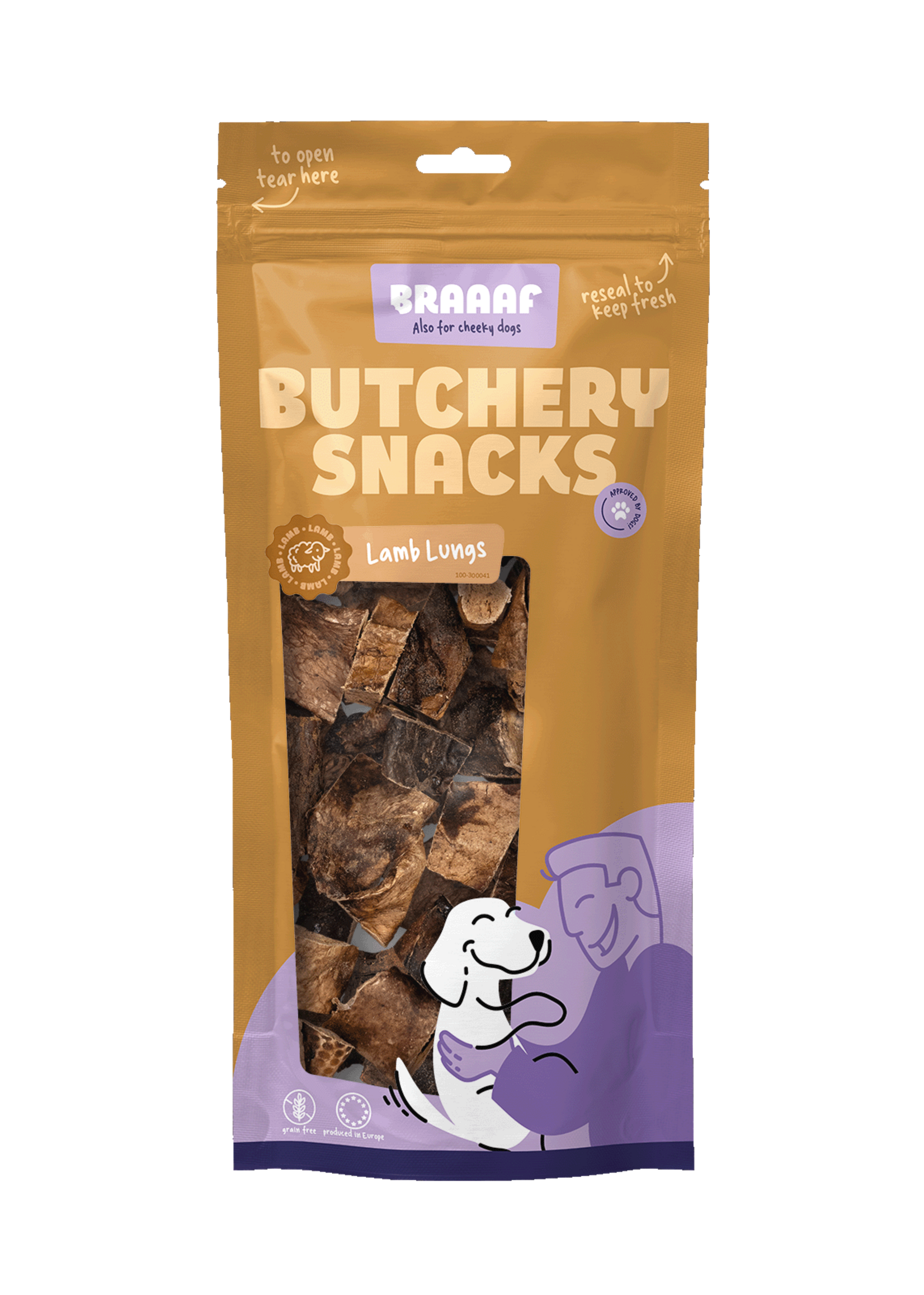 Braaaf Braaaf Butchery Snacks Lamslongen 85 g