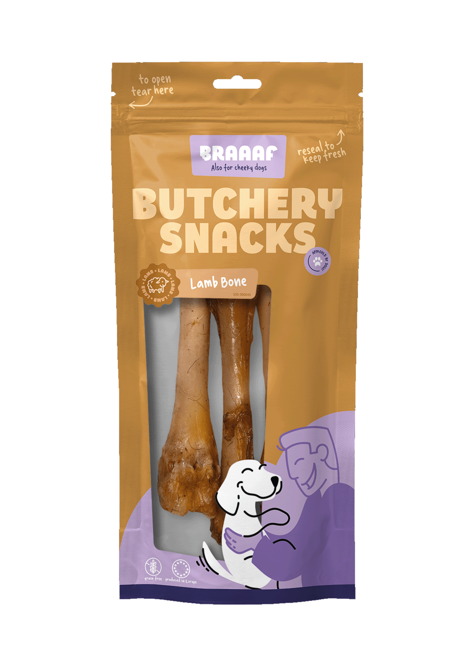 Braaaf Braaaf Butchery Snacks Lamsbeen 3 stuks