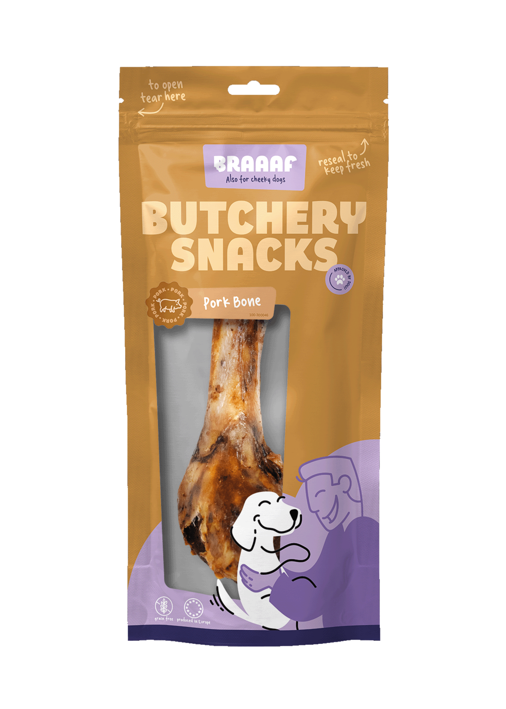 Braaaf Braaaf Butchery Snacks Varkensbot 1 stuk