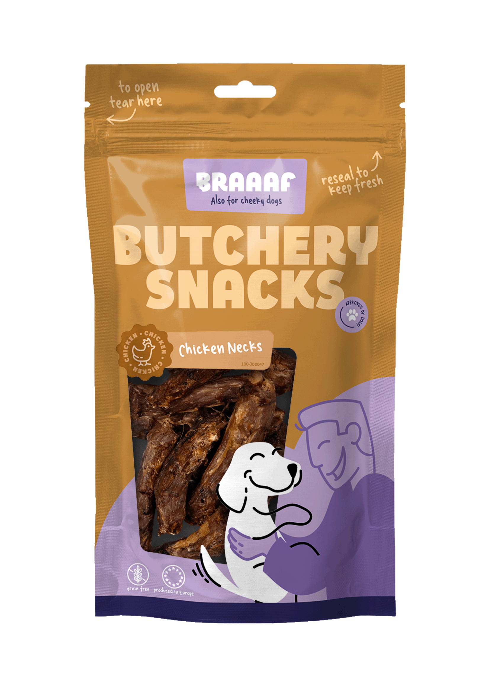 Braaaf Braaaf Butchery Snacks Kippennekken 125 g