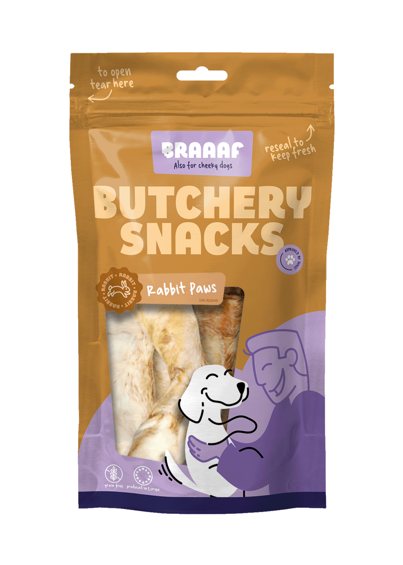 Braaaf Braaaf Butchery Snacks Konijnenpootjes 100 g