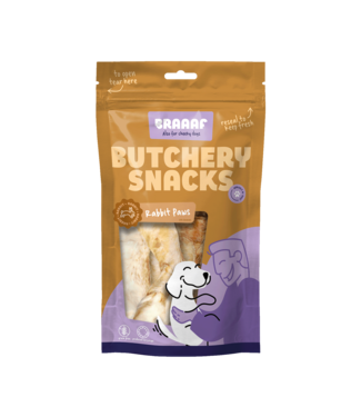 Braaaf Braaaf Butchery Snacks Konijnenpootjes 100 g