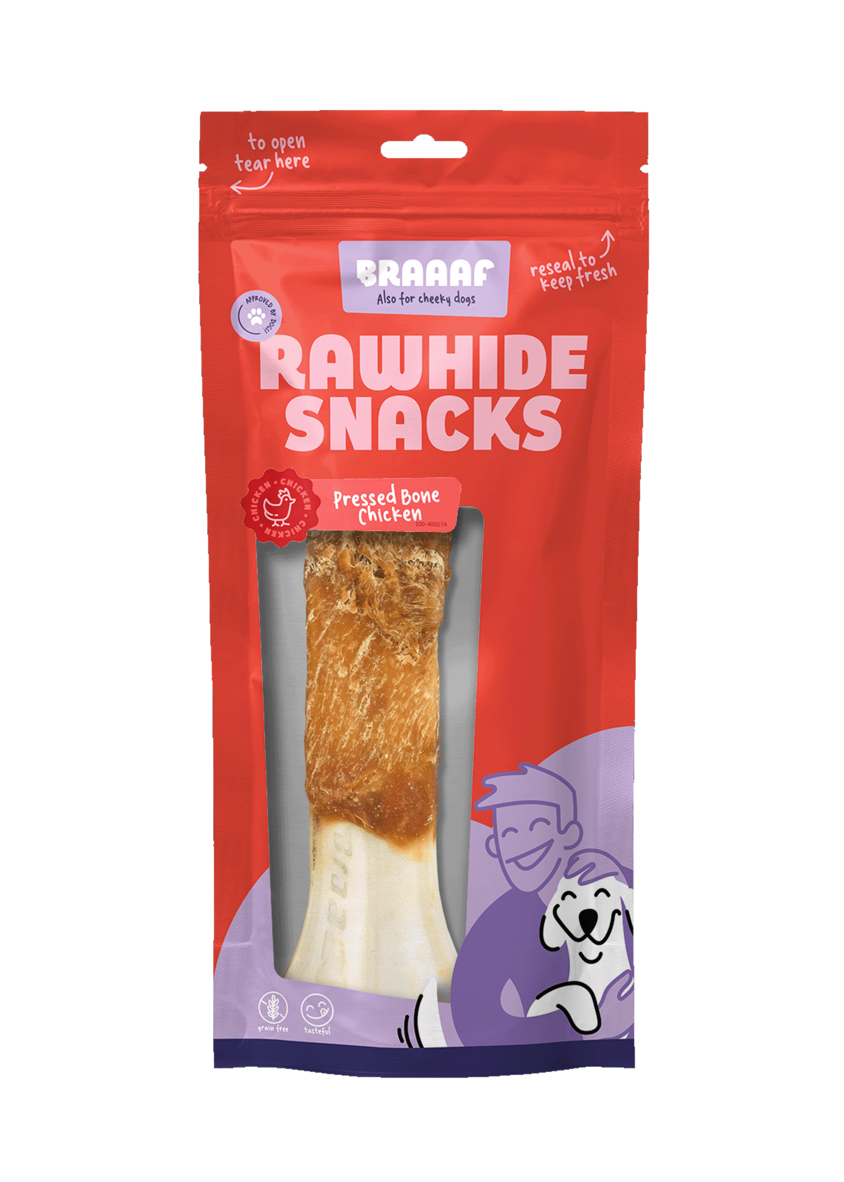 Braaaf Braaaf Rawhide Pressed Bone Kip - 20 cm