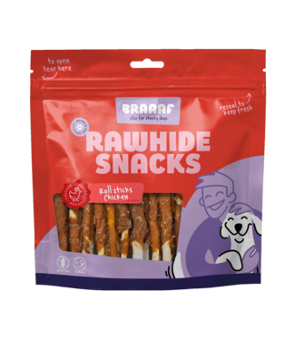 Braaaf Braaaf Rawhide Roll Sticks Kip - 30 st.