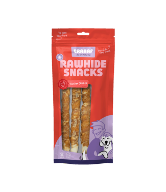 Braaaf Braaaf Rawhide Twister Kip (3 st.) - 25 cm