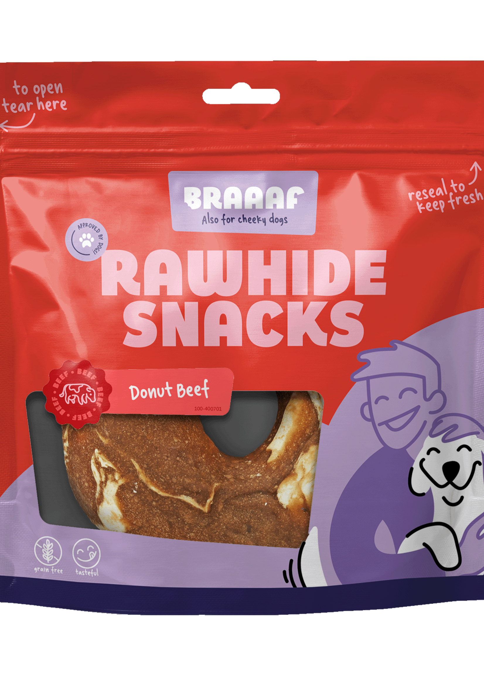 Braaaf Braaaf Rawhide Donut Rund & Vis