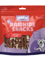 Braaaf Braaaf Rawhide Roll Sticks Lam & Vis - 25 st.
