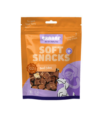 Braaaf Braaaf Soft Snack Cubes - Rund & Vis