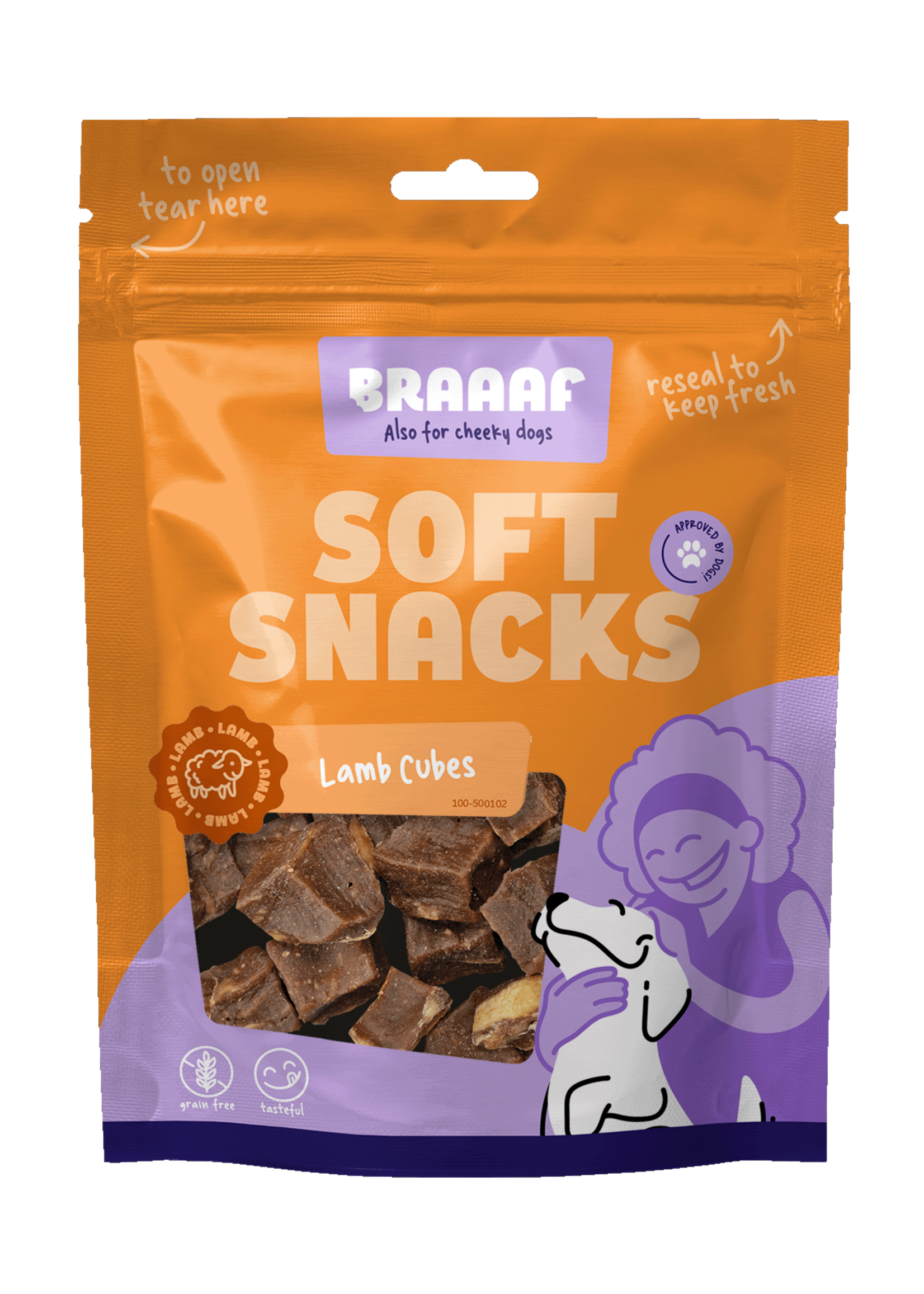 Braaaf Braaaf Soft Snack Cubes - Lam & Vis