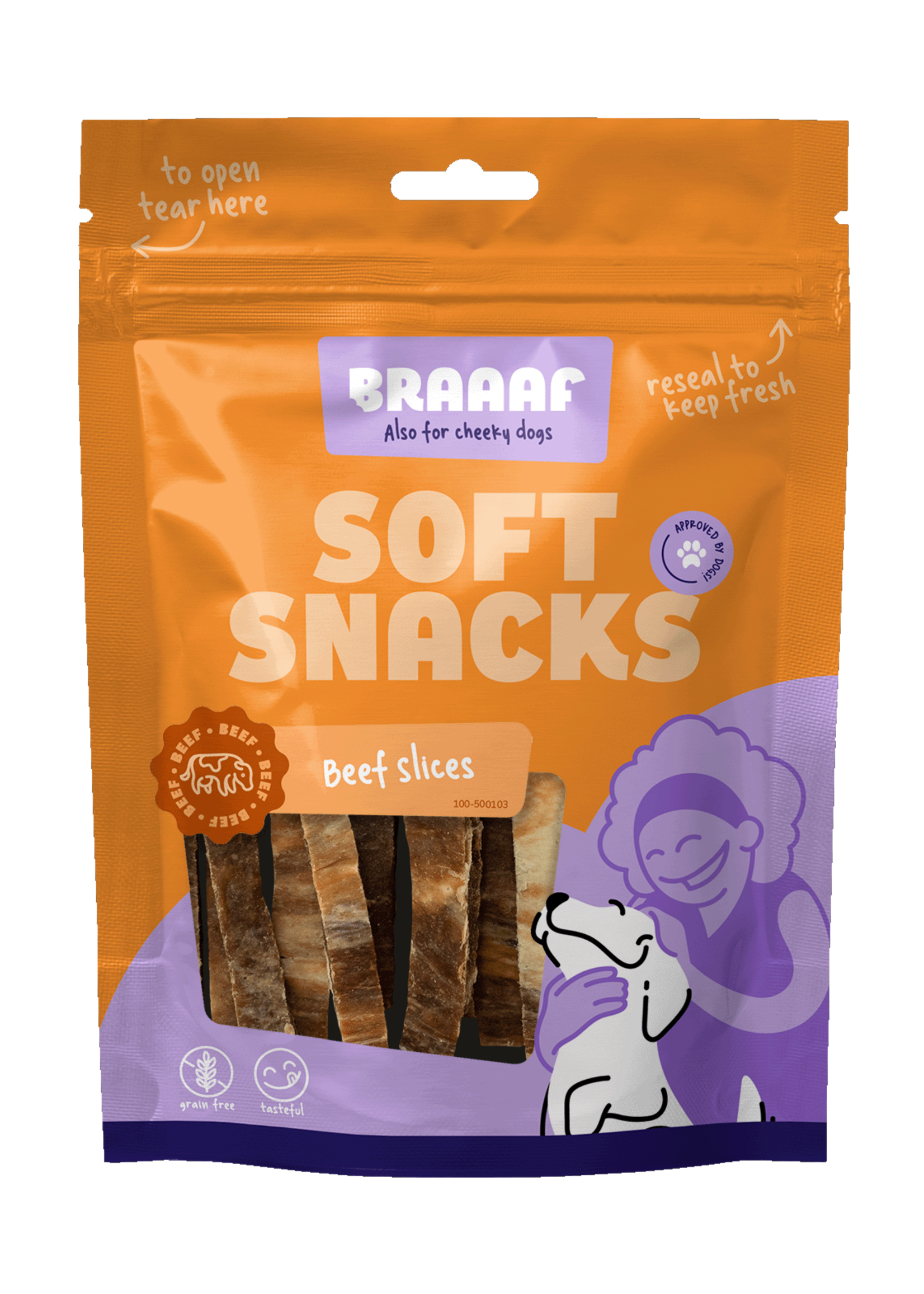 Braaaf Braaaf Soft Snack Slices - Rund & Vis