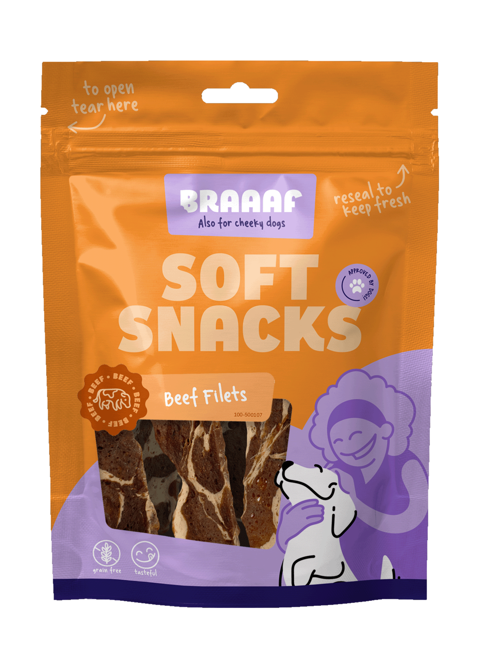 Braaaf Braaaf Soft Snack Filet - Rund & Vis