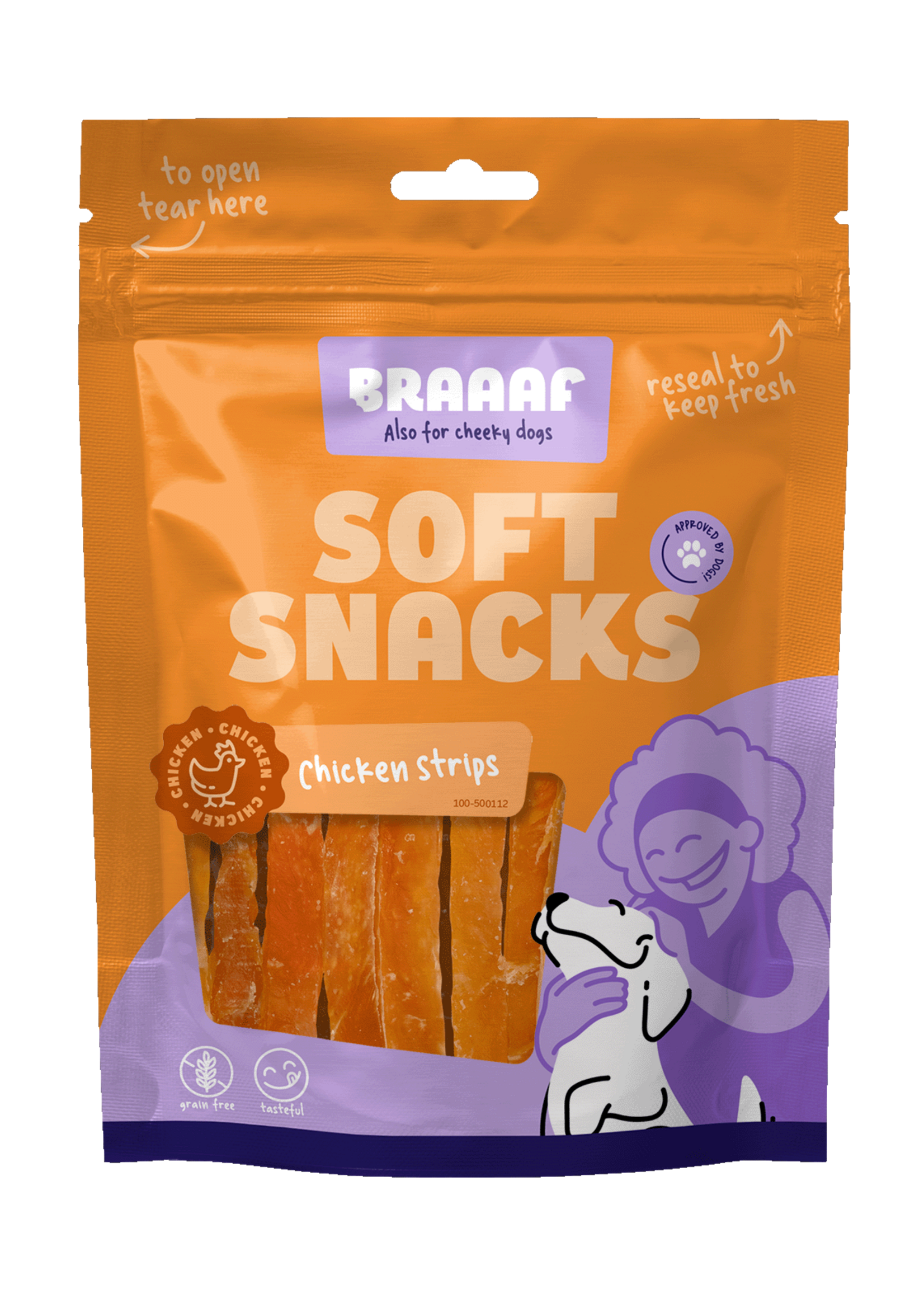 Braaaf Braaaf Soft Snack Kipreepjes