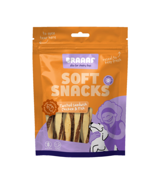 Braaaf Braaaf Soft Snack Gedraaide Sandwich - Kip & Vis