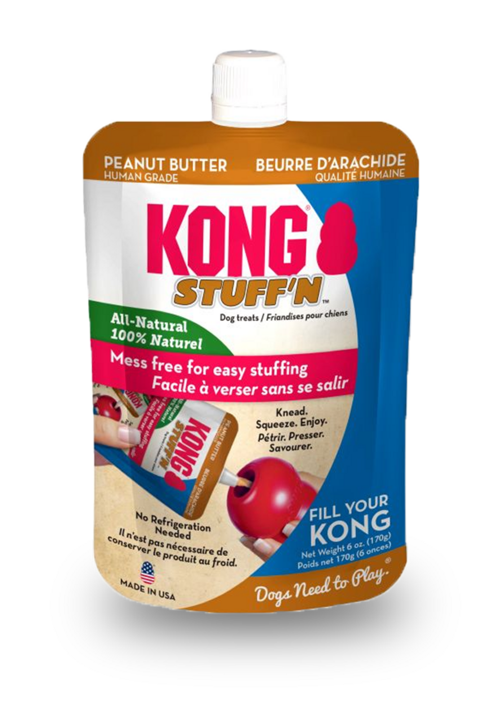 KONG KONG Stuff'N All-Natural Pindakaas 170g