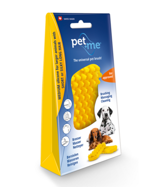 Pet + Me Pet+Me Dog Hair Brush Kort haar Geel