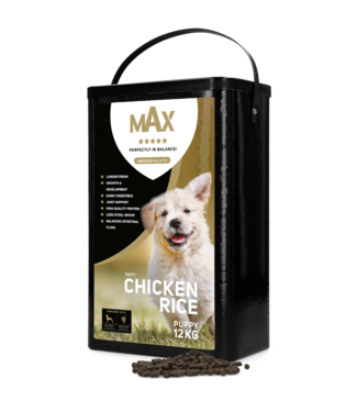 Max Max Puppy Geperste Brokken Kip & Rijst 12 kg