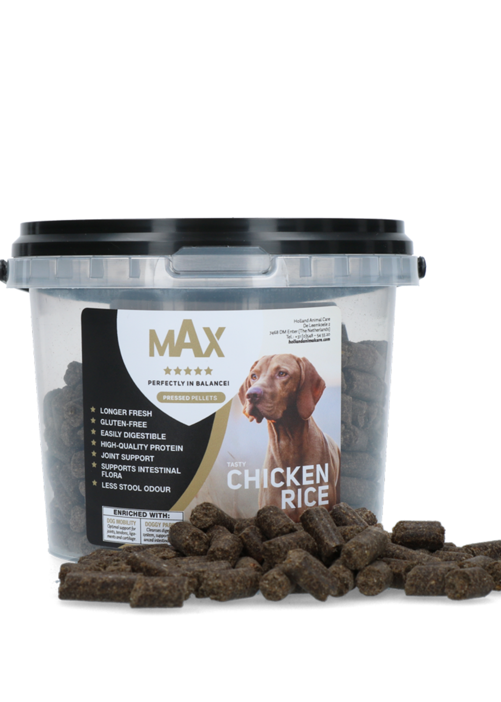 Max Max Adult Geperste Brokken Kip & Rijst 400 g