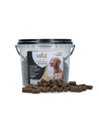 Max Max Adult Geperste Brokken Zalm & Rijst 400 g