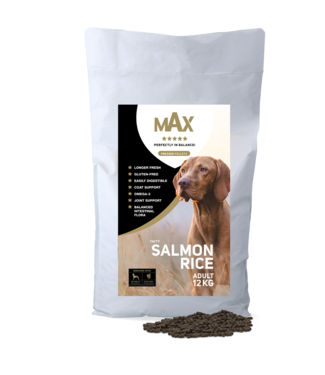 Max Max Adult Geperste Brokken Zalm & Rijst 12 kg