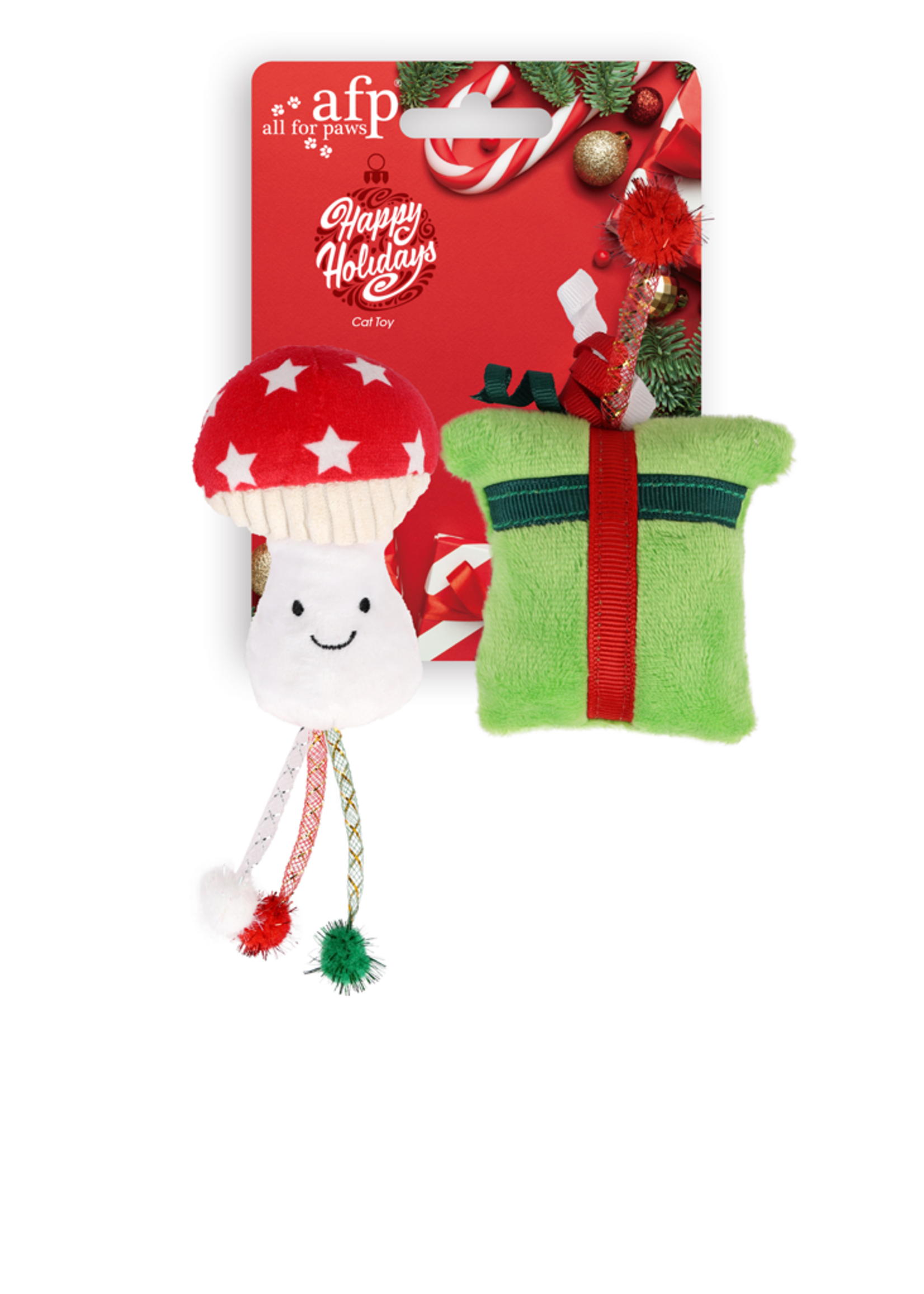 AFP AFP Happy Holidays 2-Pack Paddenstoel & Cadeaudoos