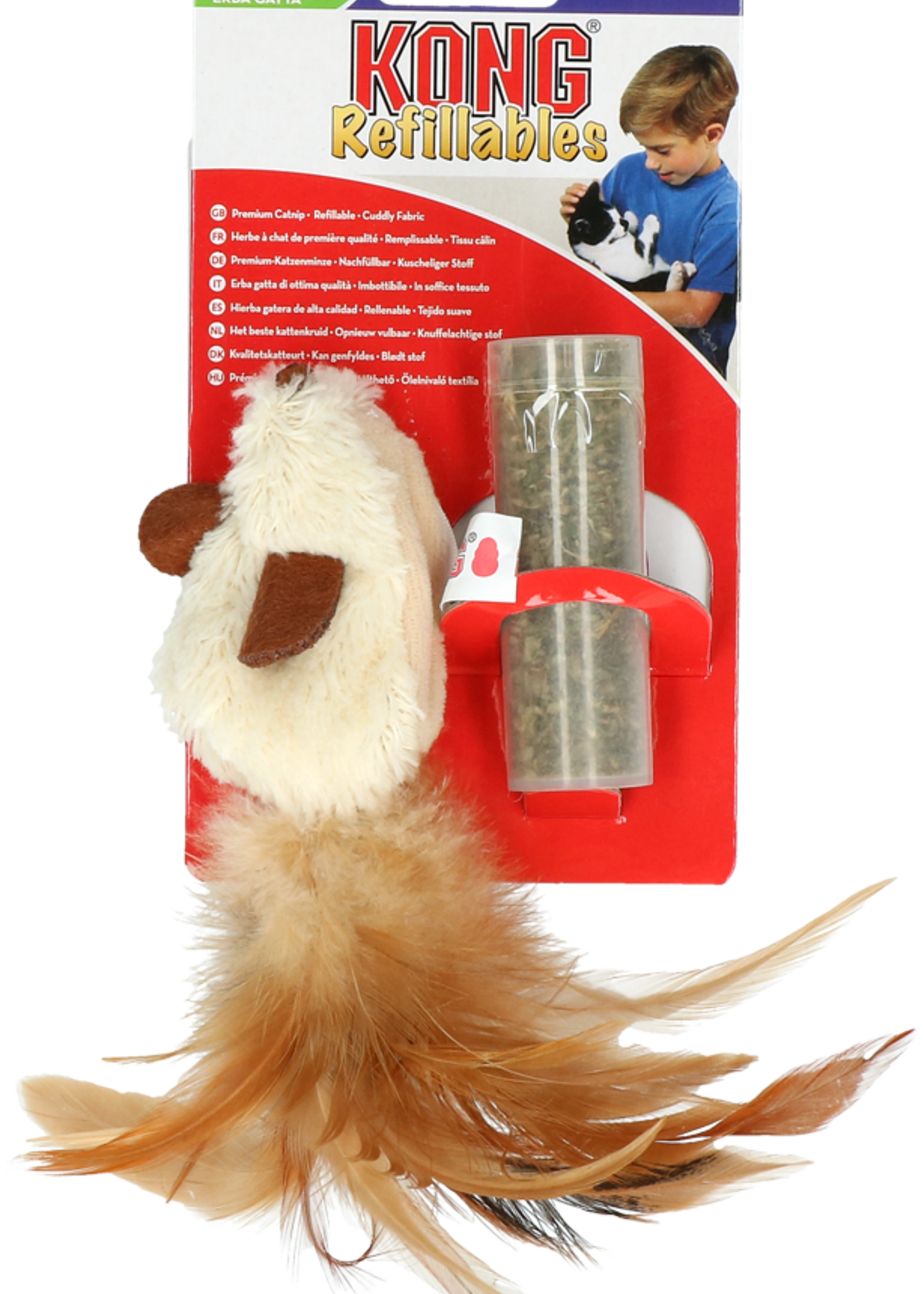 KONG KONG Refillables Feather Mouse