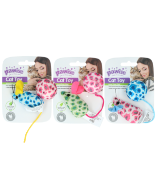 Pawise Pawise Cat Toy - Mice & Ball