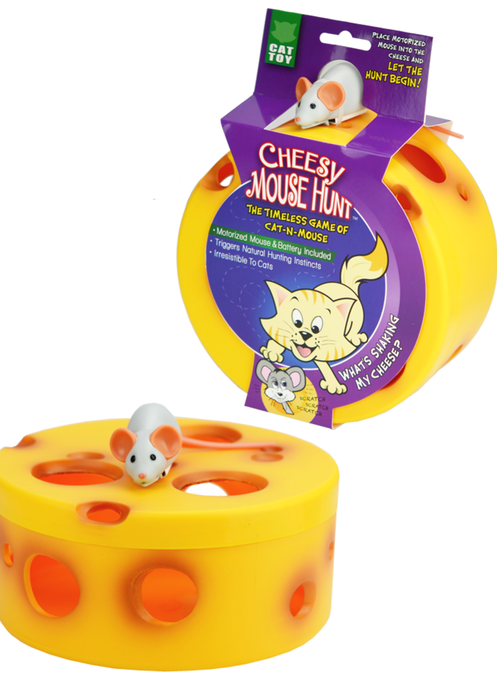 VisionSmart VisionSmart Cheesy Mouse Hunt Cat Toy