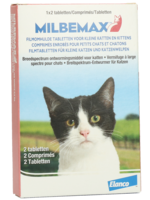 Milbemax Milbemax Tabletten Kitten/Kat Klein R 0,5-2kg 2 tabl.