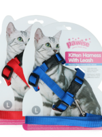 Pawise Pawise Kitten Harness With Leash Red/Blue L