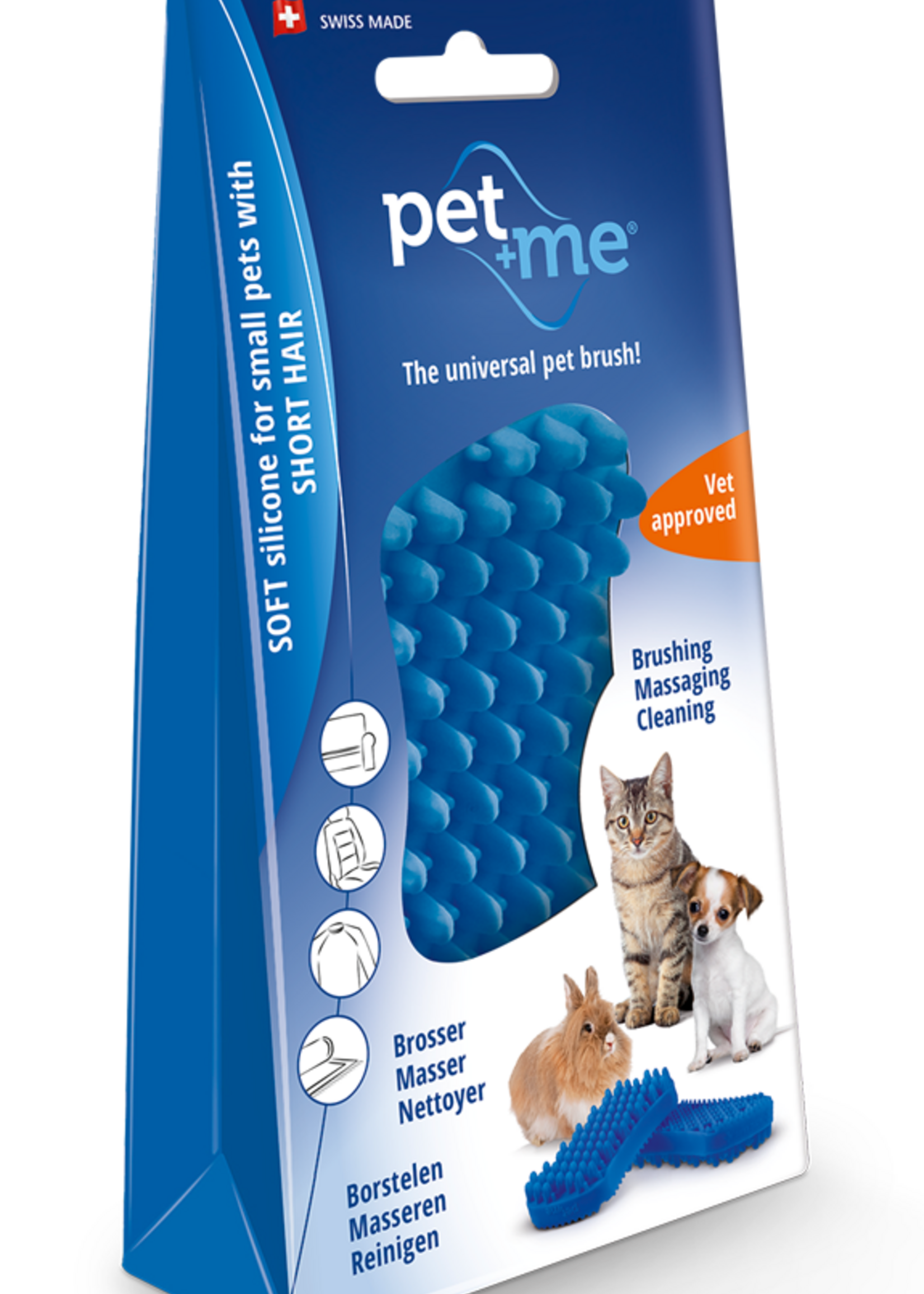 Pet + Me Pet+Me Cat Hair Brush Kort haar Blauw