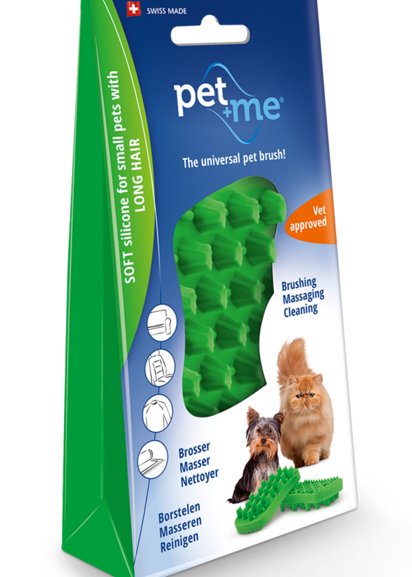 Pet + Me Pet+Me Cat Hair Brush Lang haar Groen