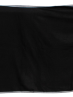 Merkloos Zweet/Fleece deken zw/gri 135/185cm