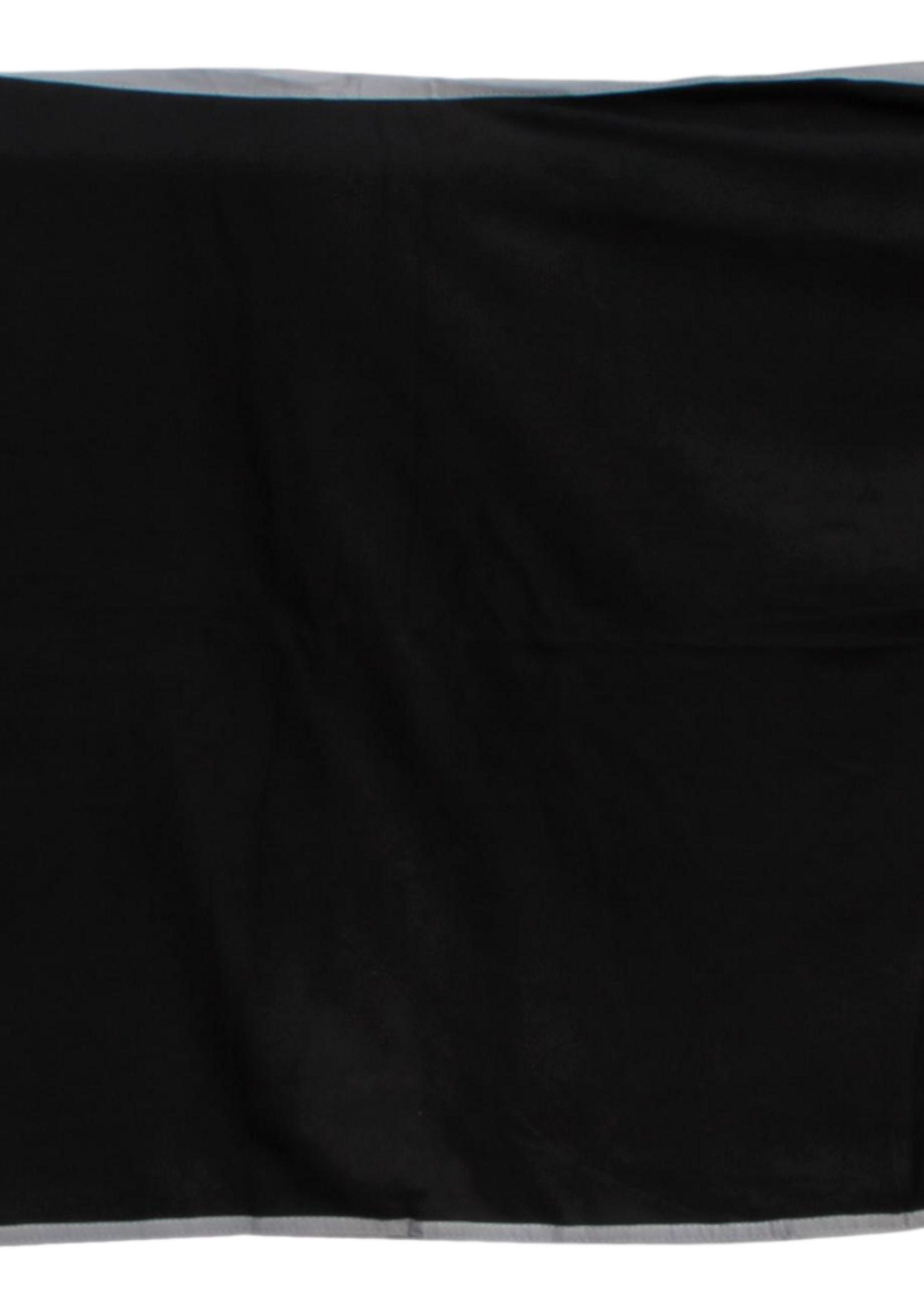 Merkloos Zweet/Fleece deken zw/gri 135/185cm