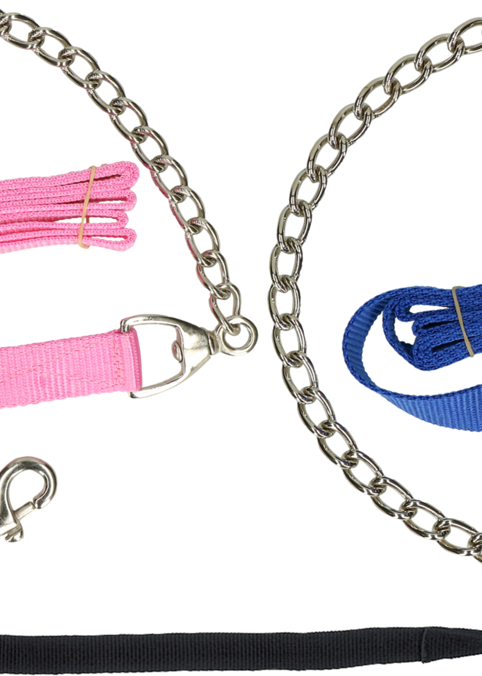 Merkloos Geleidelijn met ketting zwart 250cm