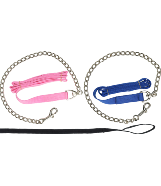 Merkloos Geleidelijn met ketting zwart 250cm