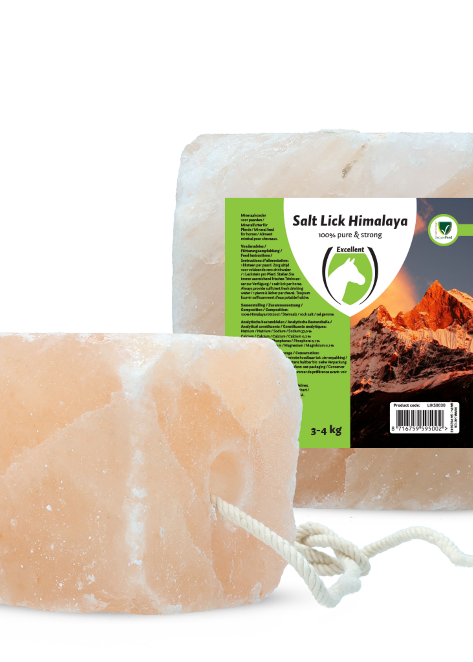 Excellent Horse Excellent Horse Salt Lick Himalaya 3-4 kg (Met touw)