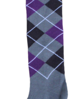 Merkloos Kniekous RE grijs/zwart/paars 43-46