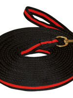 Merkloos Longeerlijn zwart soft 8 meter Rood