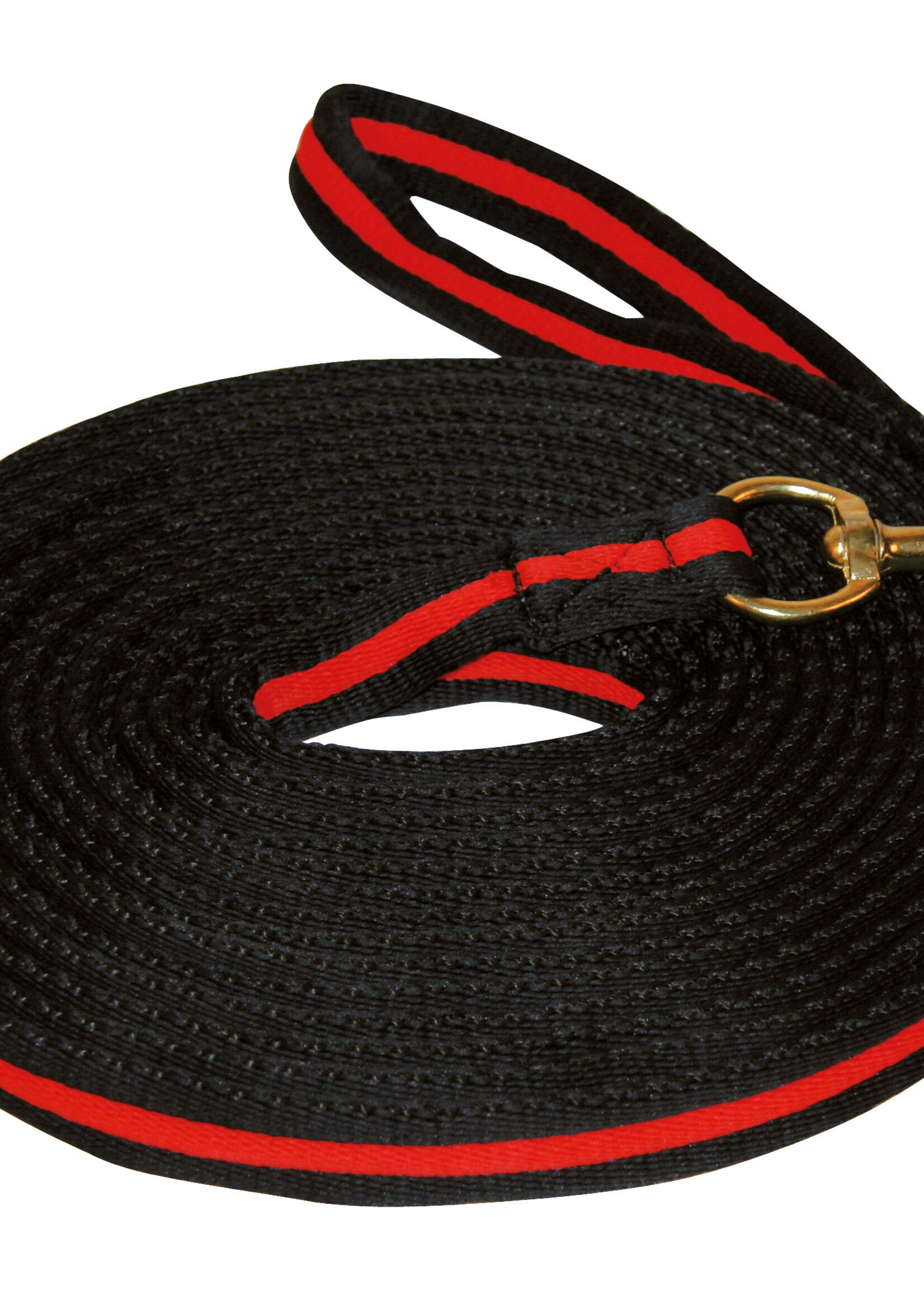 Merkloos Longeerlijn zwart soft 8 meter Rood