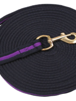 Merkloos Longeerlijn zwart soft 8 meter Paars